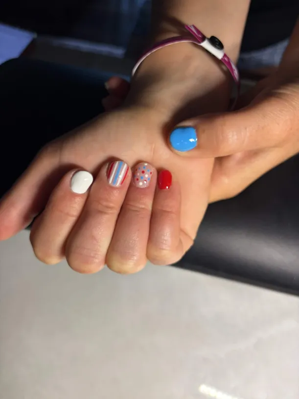Glossy gel manicure